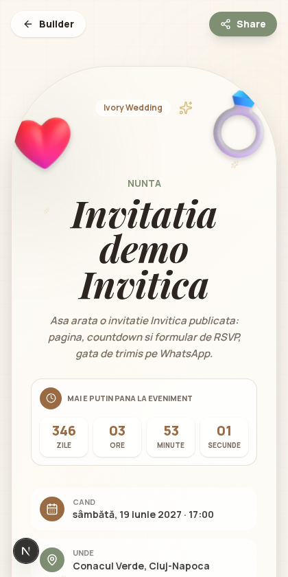 Invitatie demo Invitas